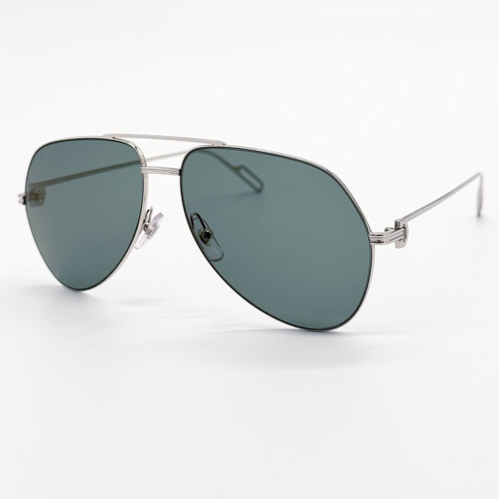 NEW CARTIER SUNGLASSES CT0110S 004 SILVER MEN EYEWEAR CARTIER